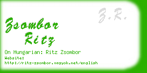 zsombor ritz business card